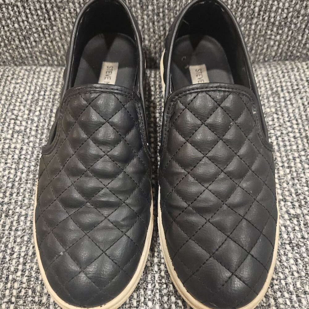 Steve Madden Ecentrcq black faux leather shoes